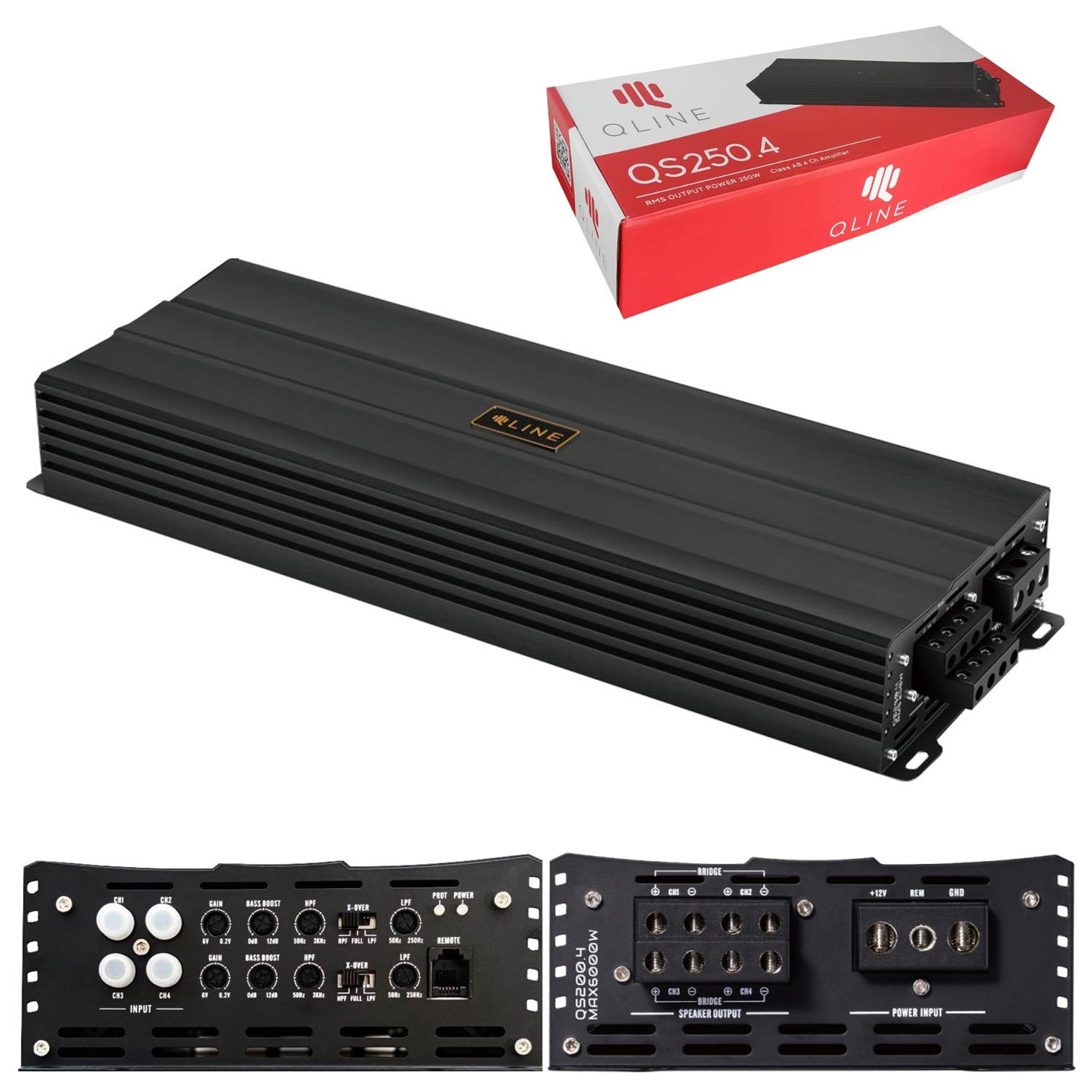 QLİNE QS250.4 ANFİ STREO 250RMS